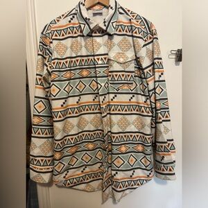 Petit montagnard button up micro fleece shirt